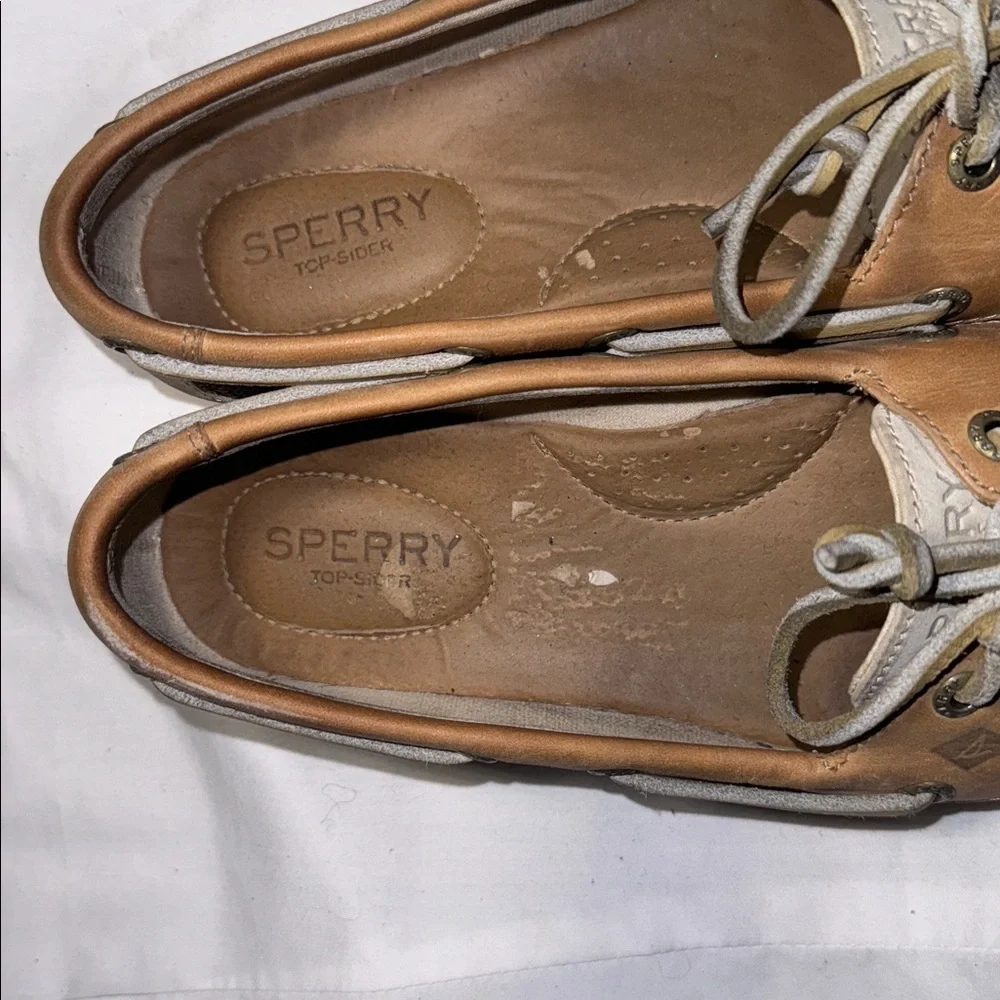 Sperry Women’s Brown Leather Top-Sider Boat Shoes Size 7.5 Preppy Academia